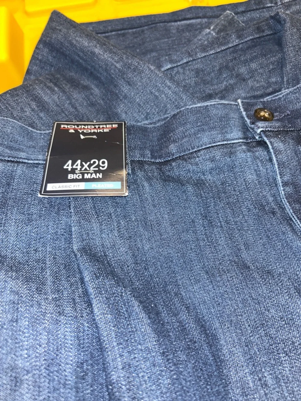 NWT Roundtree & York 44 x 29 pleated denim dress pants